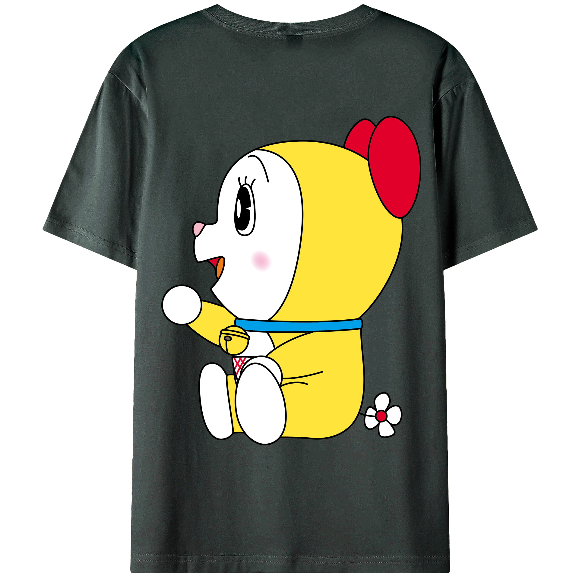 （画像用） ドラえもん ドラミ Doraemon Dorami 綿100％ メンズ半袖Tシャツ（バックプリント） 通気性
